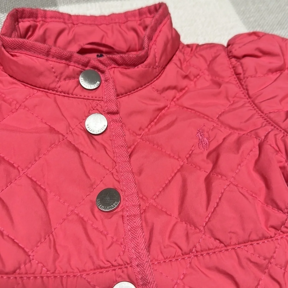 Ralph Lauren pink quilted jacket size 9 months